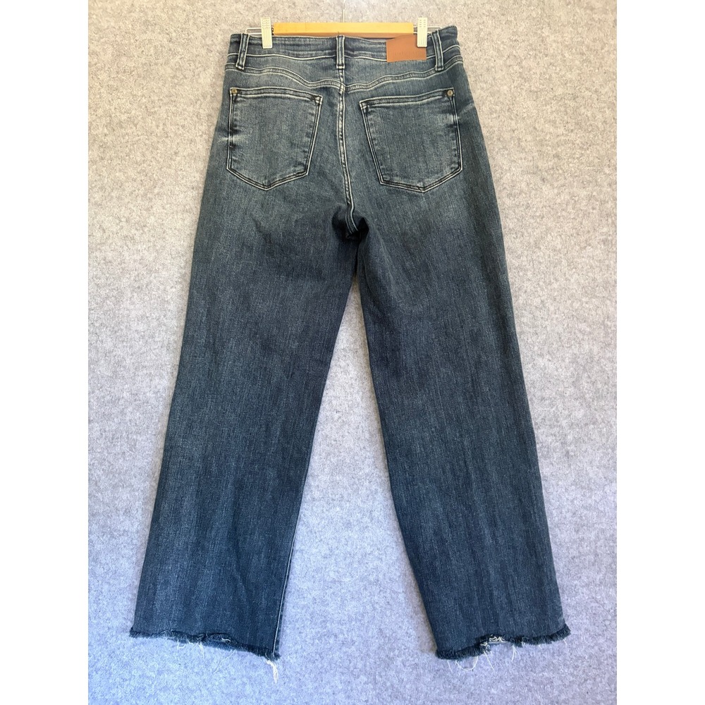 Judy Blue Dark Wash Wide Leg Jeans - Picture 9 of 11